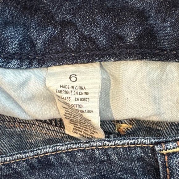 American Eagle Outfitters Dark Blue Distressed Jean Shorts - Picture 2 of 6